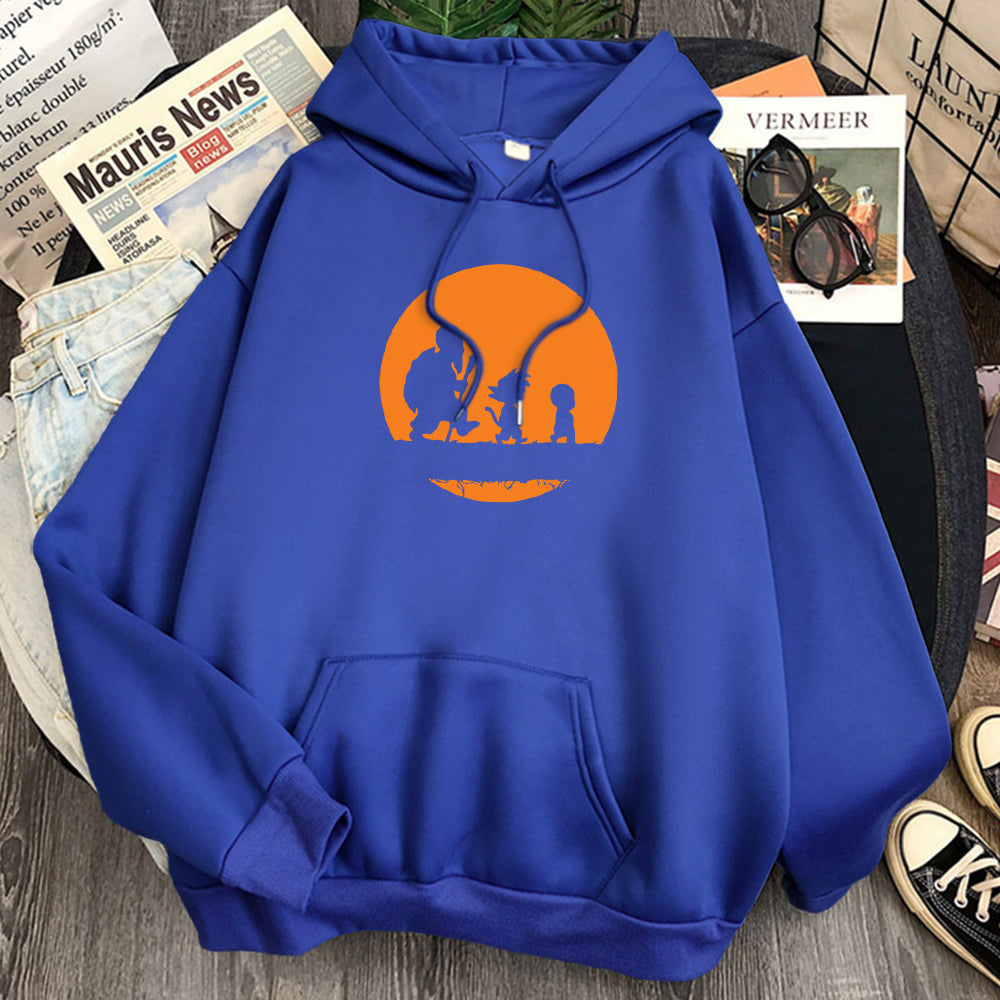 Dragon Ball Master Roshi and Goku Hoodie-Clothing-Monkey Ninja-Blue-S-Monkey Ninja