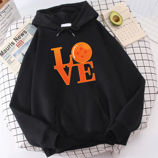 Dragon Ball LOVE Hoodie-Clothing-Monkey Ninja-Black-S-Monkey Ninja