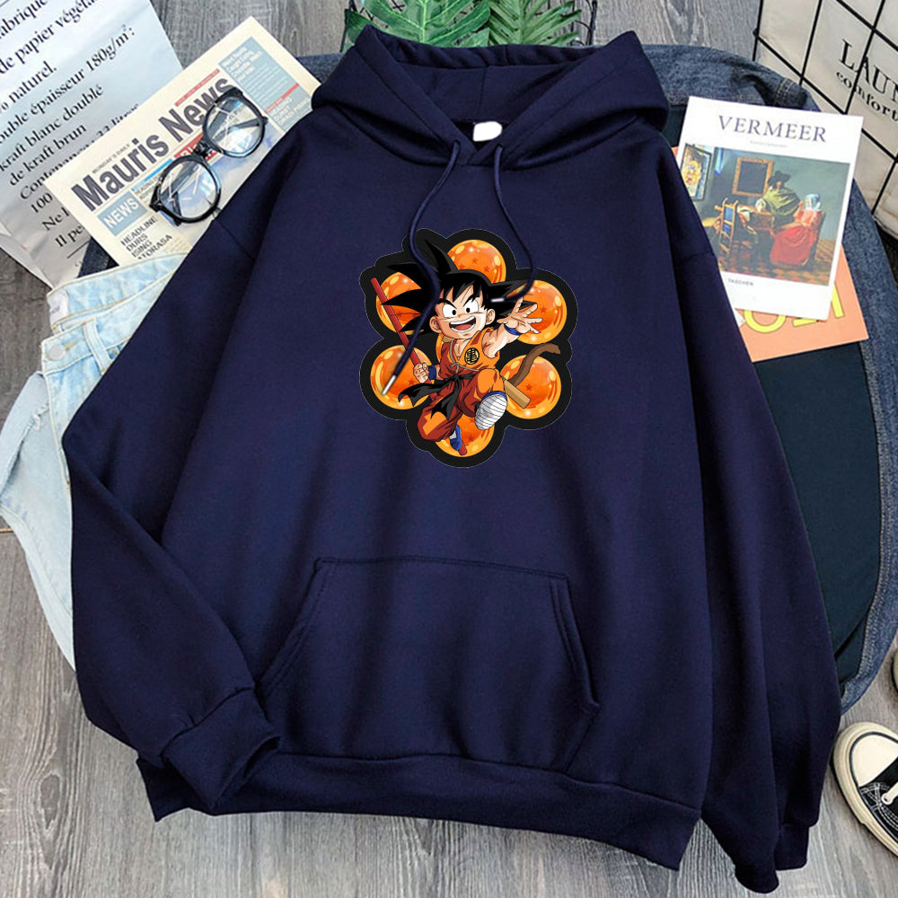 Dragon Ball Kid Goku Hoodie-Clothing-Monkey Ninja-Dark Blue-S-Monkey Ninja