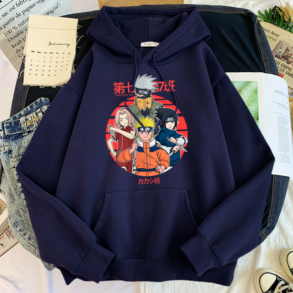 Naruto Team 7 Hoodie-Clothing-Monkey Ninja-Dark Blue-S-Monkey Ninja