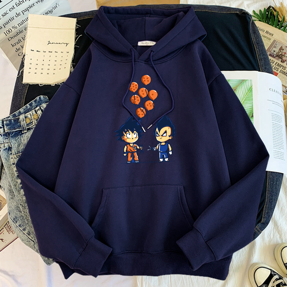 Dragon Ball Goku and Vegeta Hoodie-Clothing-Monkey Ninja-Dark Blue-S-Monkey Ninja