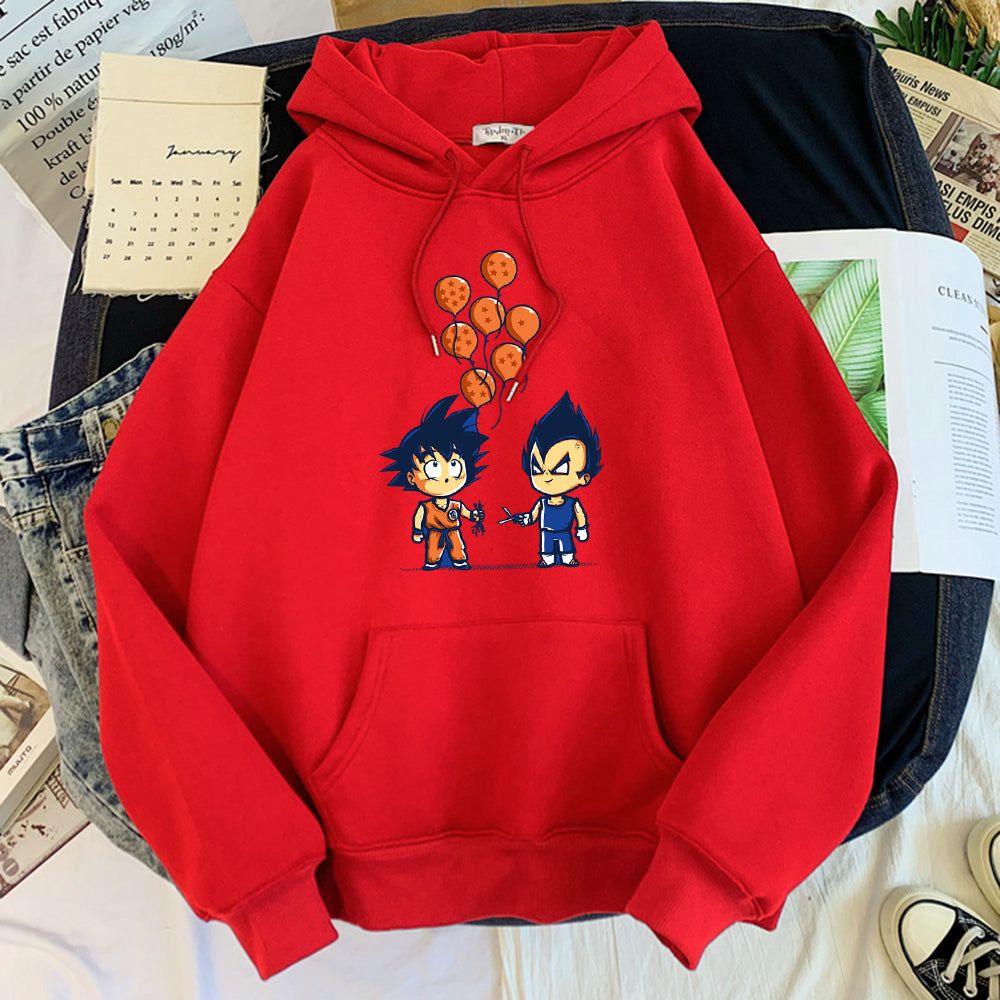 Dragon Ball Goku and Vegeta Hoodie-Clothing-Monkey Ninja-Red-S-Monkey Ninja