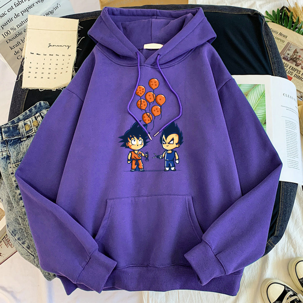 Dragon Ball Goku and Vegeta Hoodie-Clothing-Monkey Ninja-Purple-S-Monkey Ninja