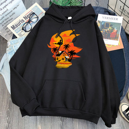 Dragon Ball Kame House Hoodie-Clothing-Monkey Ninja-Black-S-Monkey Ninja