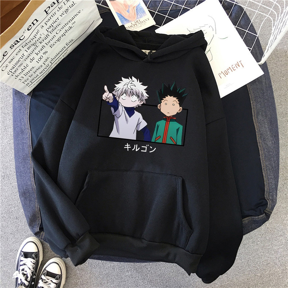 Hunter X Hunter Killua and Gon Hoodie-Clothing-Monkey Ninja-Black-S-Monkey Ninja