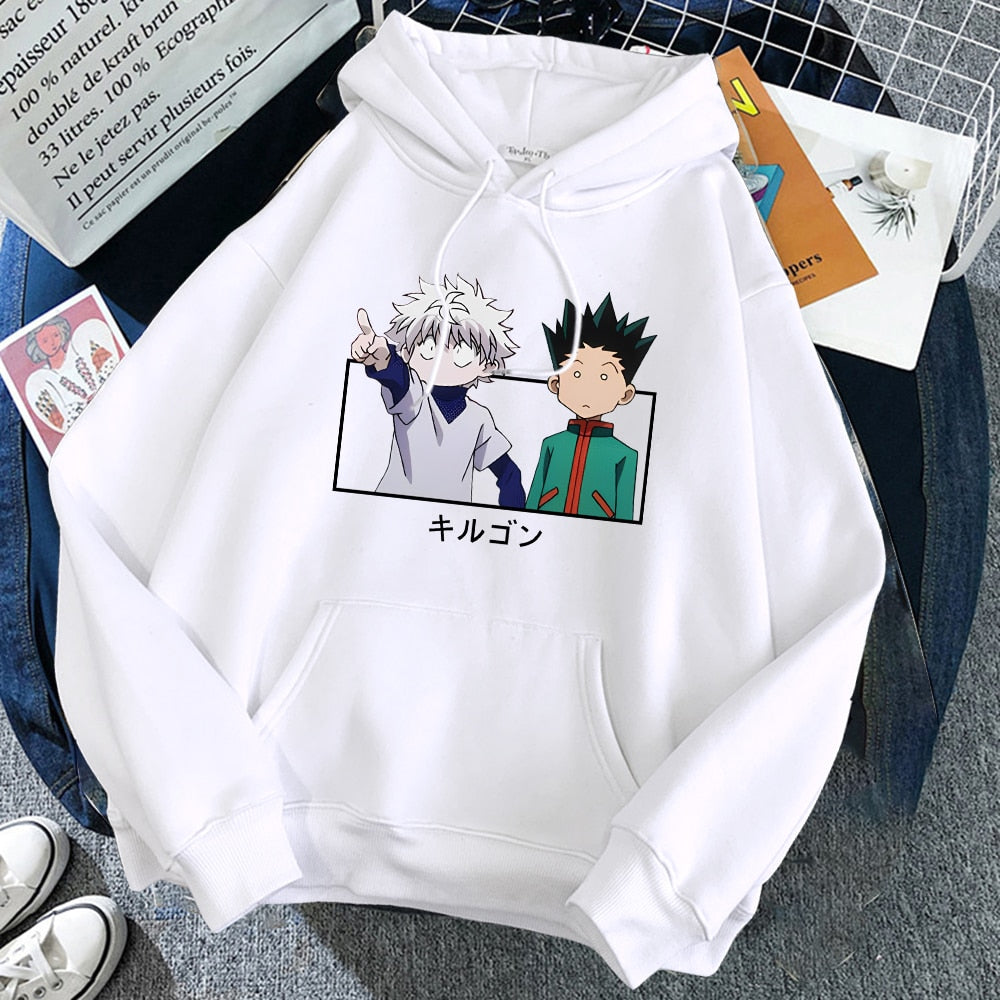 Hunter X Hunter Killua and Gon Hoodie-Clothing-Monkey Ninja-White-S-Monkey Ninja