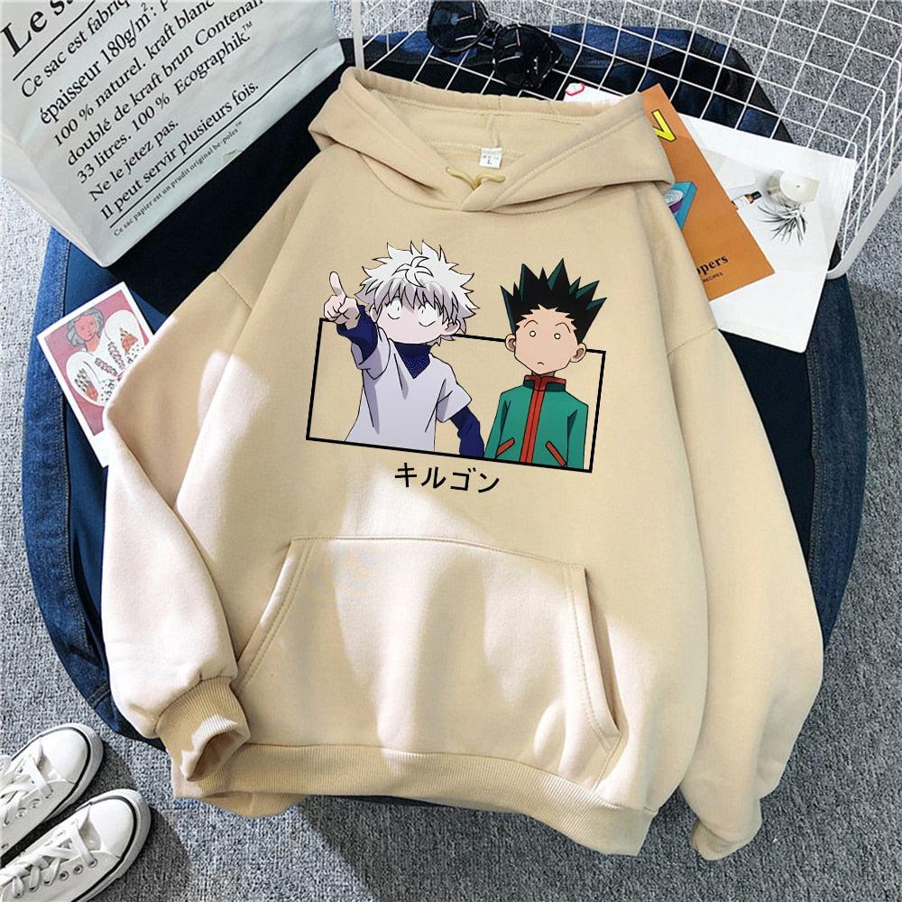 Hunter X Hunter Killua and Gon Hoodie-Clothing-Monkey Ninja-Beige-S-Monkey Ninja