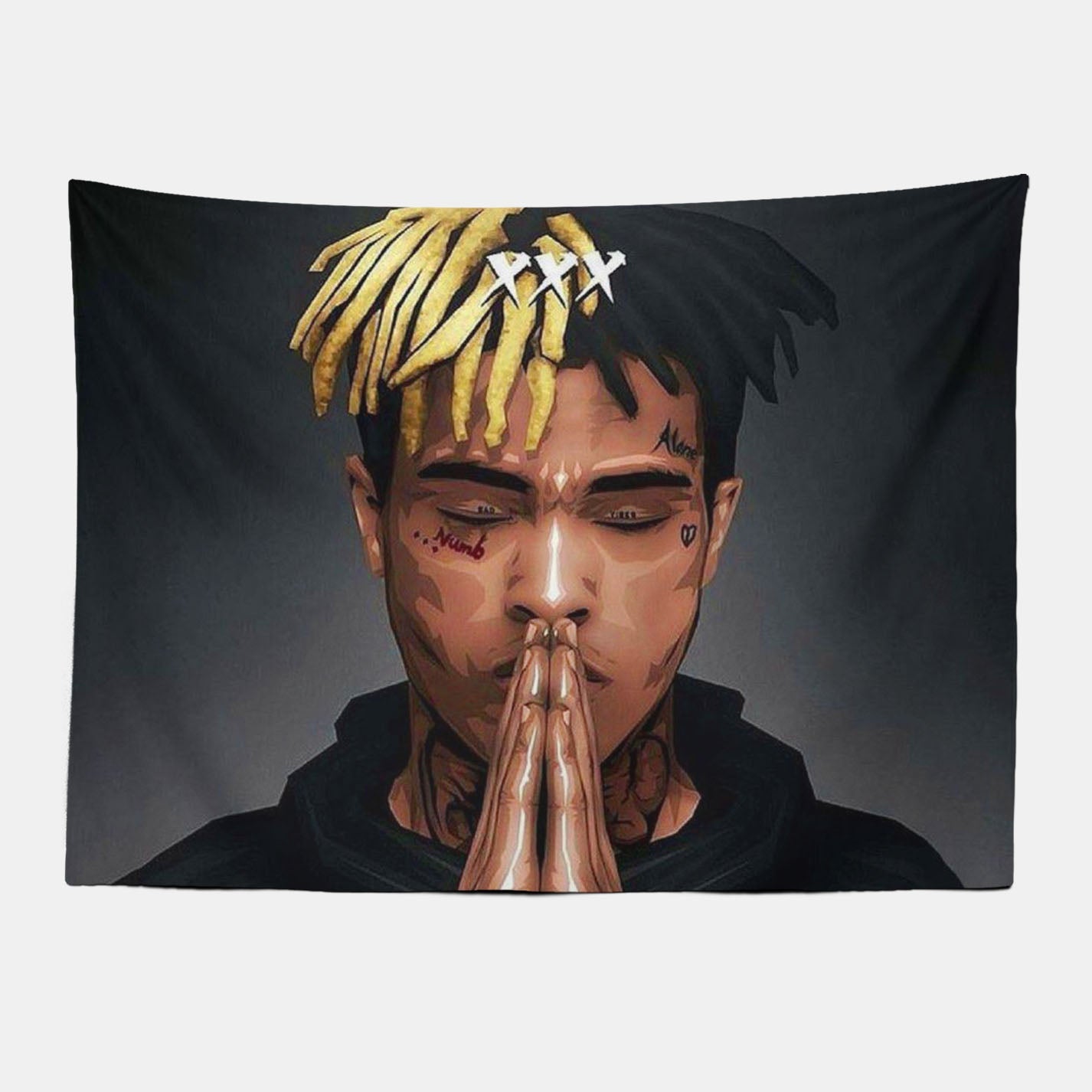 XXXTentacion Rapper Tapestry-Taspetry-Wallarts Lab-100cm * 150cm-Monkey Ninja