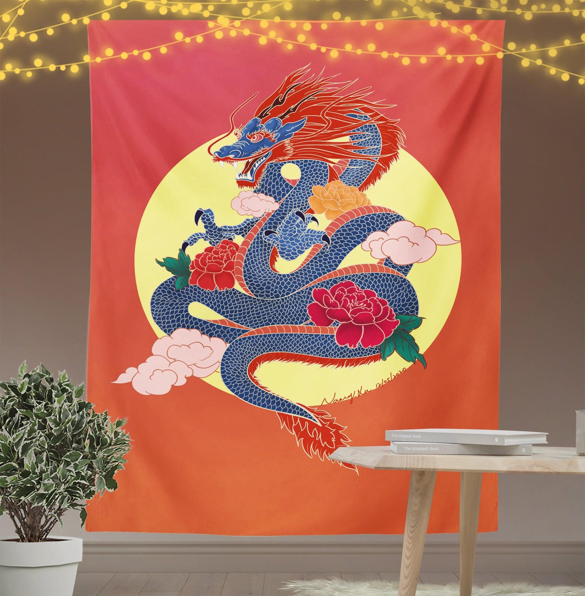 Chinese Dragon Style Tapestry-Taspetry-Wallarts Lab-100cm * 150cm-Monkey Ninja