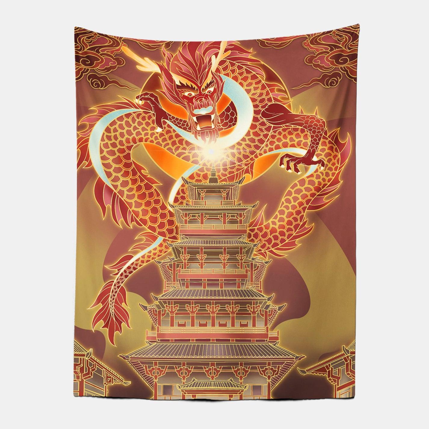 Chinese& Japanese Dragon Style Tapestry-Taspetry-Wallarts Lab-100cm * 150cm-Monkey Ninja