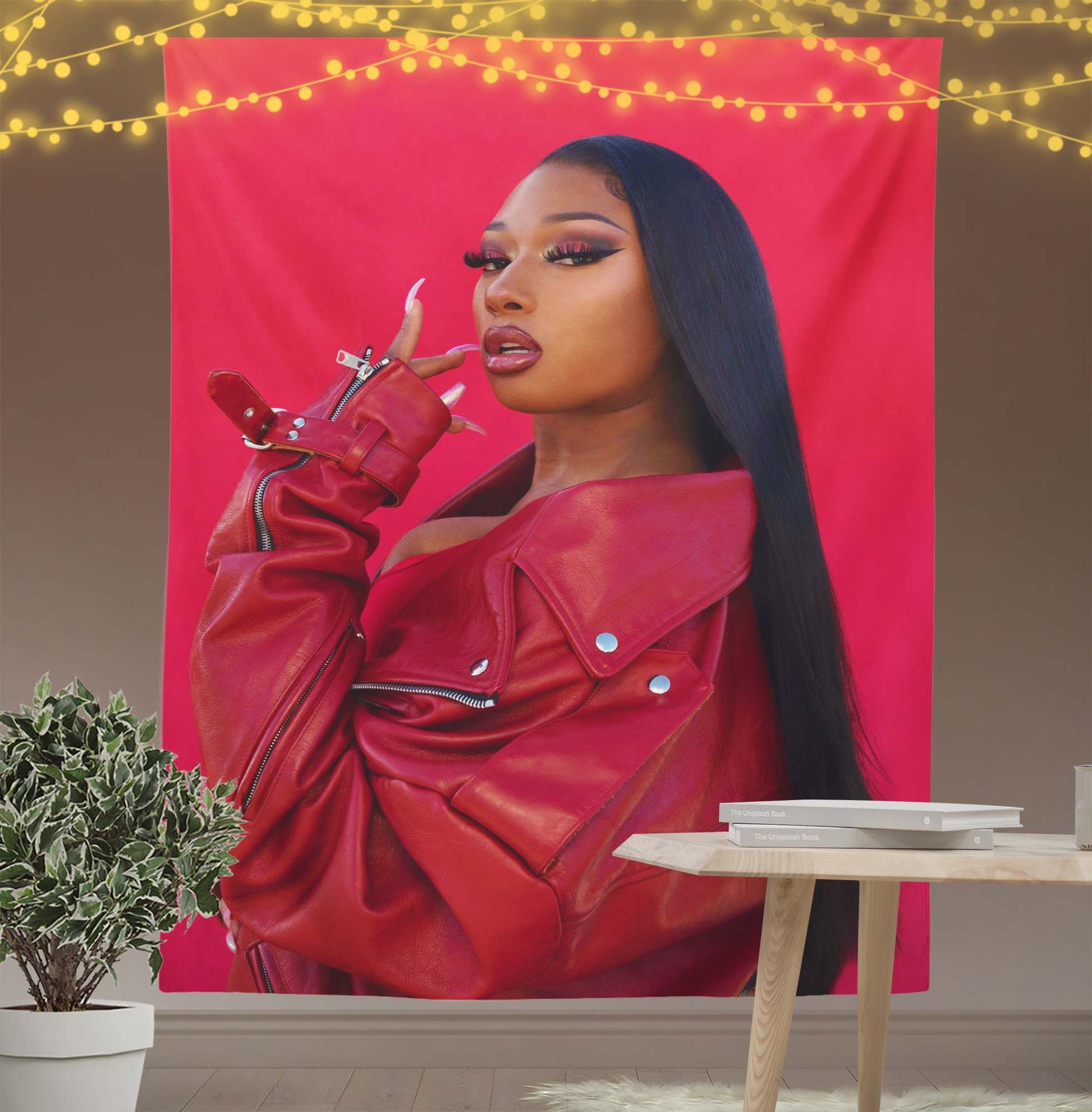 Megan Thee Stallion Rapper Tapestry-Taspetry-Wallarts Lab-100cm * 150cm-Monkey Ninja