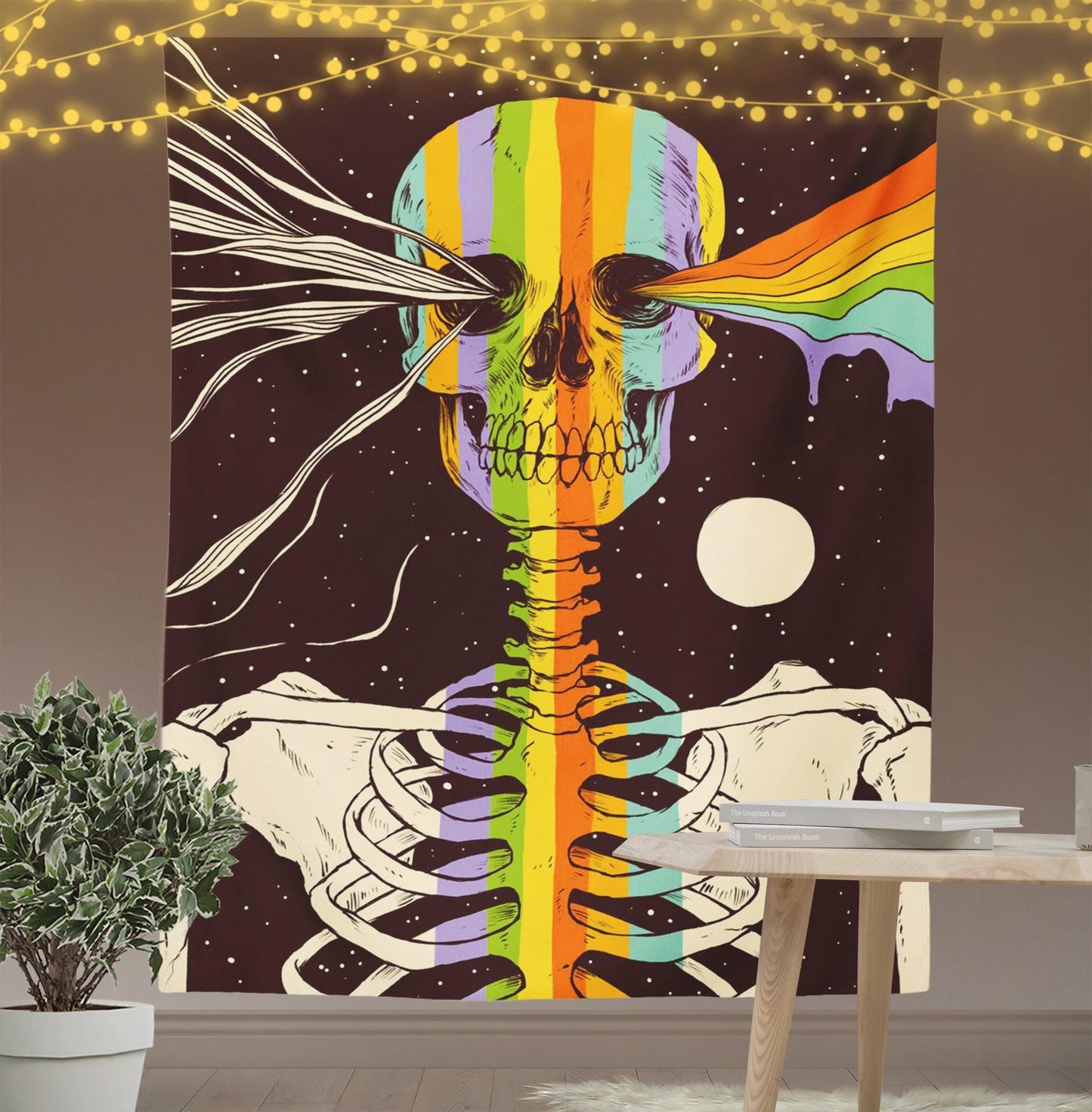 Tirppy Skull Tapestry-Taspetry-Wallarts Lab-100cm * 150cm-Monkey Ninja