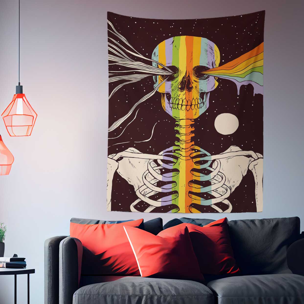 Tirppy Skull Tapestry-Taspetry-Wallarts Lab-100cm * 150cm-Monkey Ninja