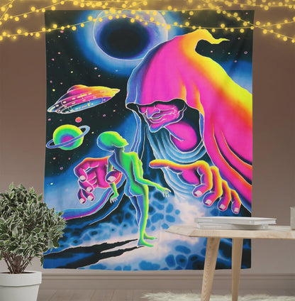 Psychedelic Alien Tapestry-Taspetry-Wallarts Lab-100cm * 150cm-Monkey Ninja