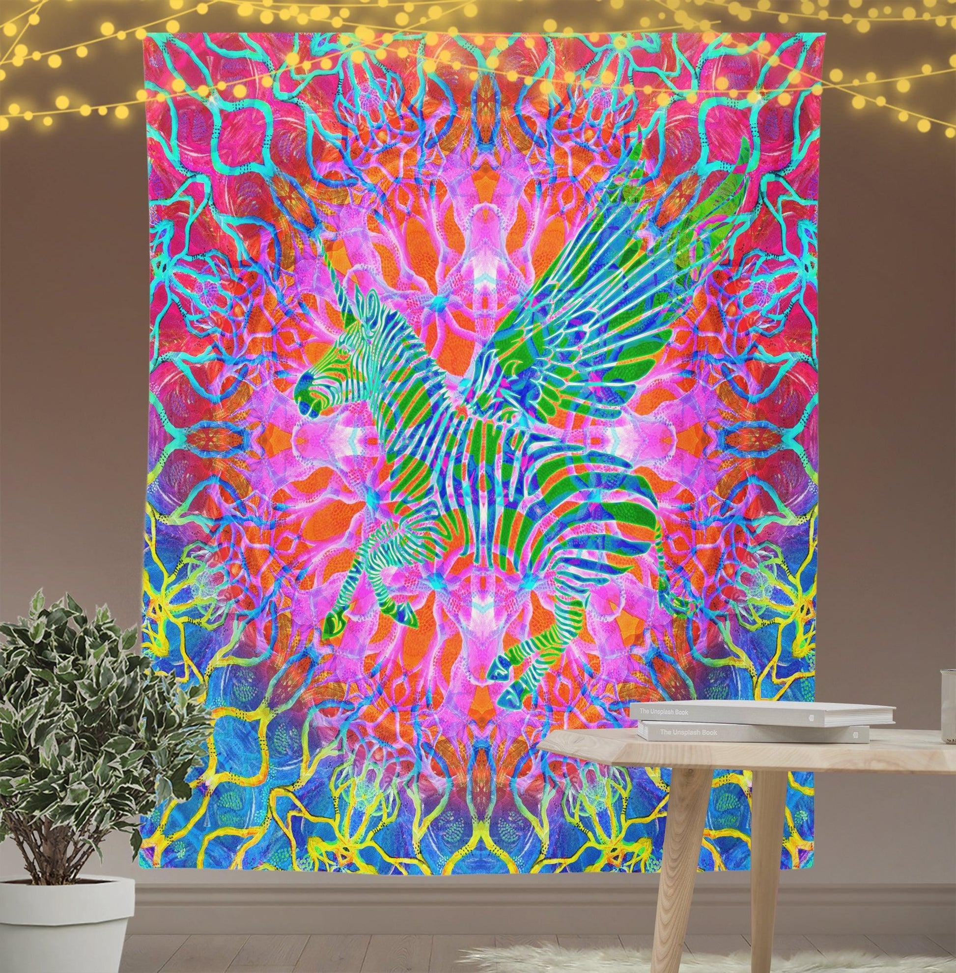 Psychedelic Zebra Tapestry-Taspetry-Wallarts Lab-100cm * 150cm-Monkey Ninja