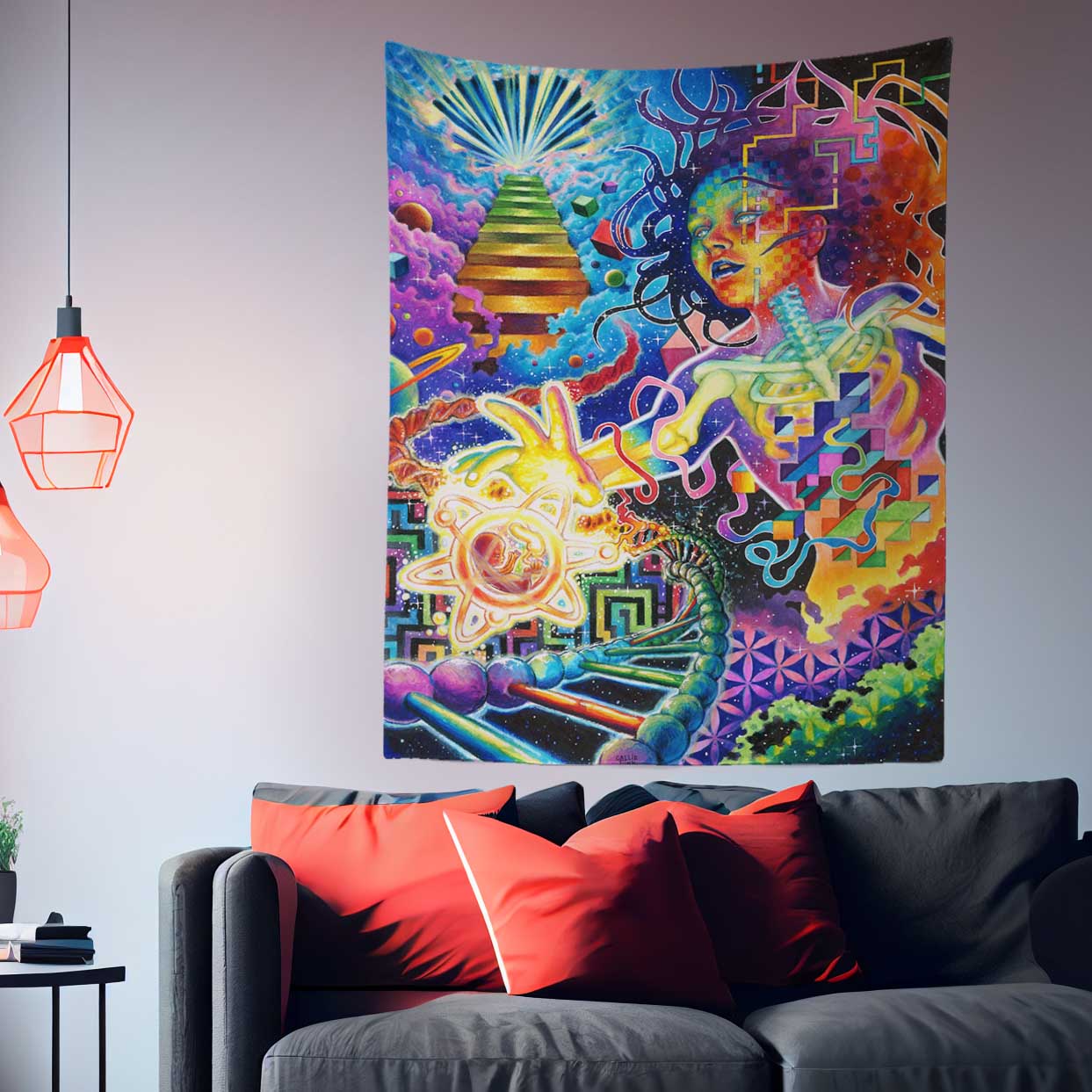 Psychedelic Goddness Tapestry-Taspetry-Wallarts Lab-100cm * 150cm-Monkey Ninja