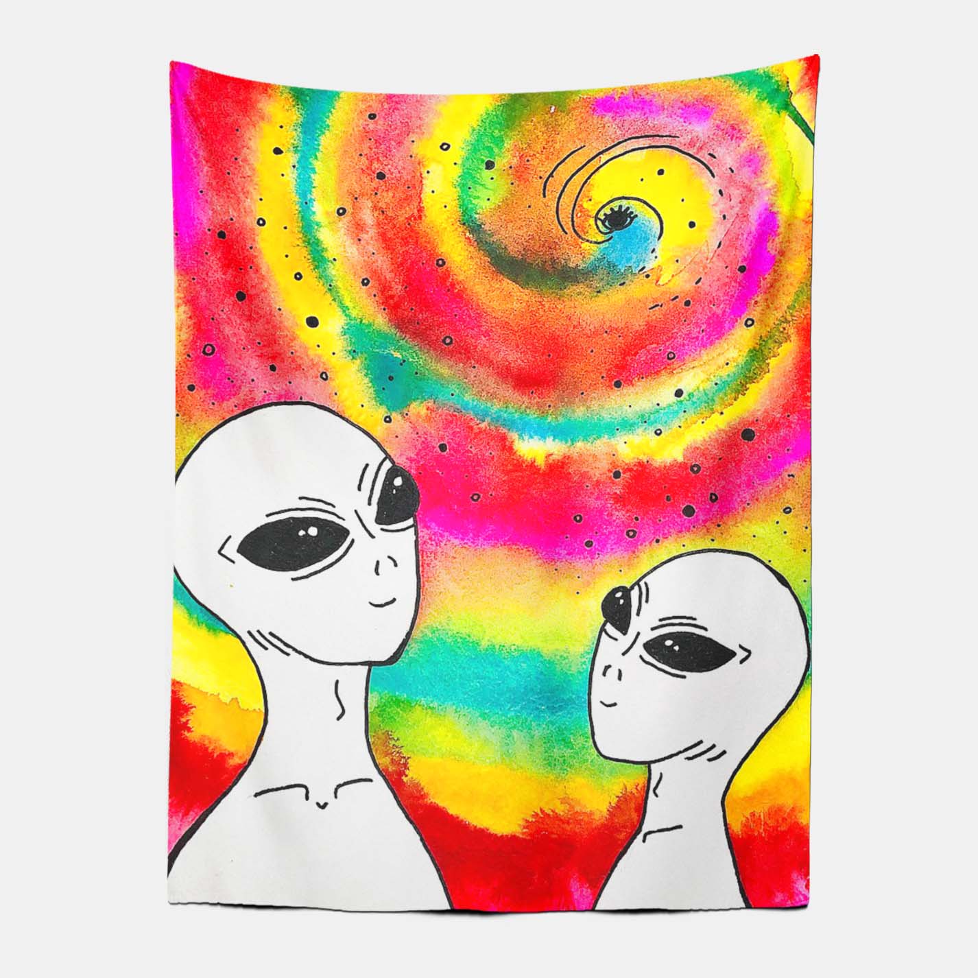 Tie Dye Alien Tapestry-Taspetry-Wallarts Lab-100cm * 150cm-Monkey Ninja