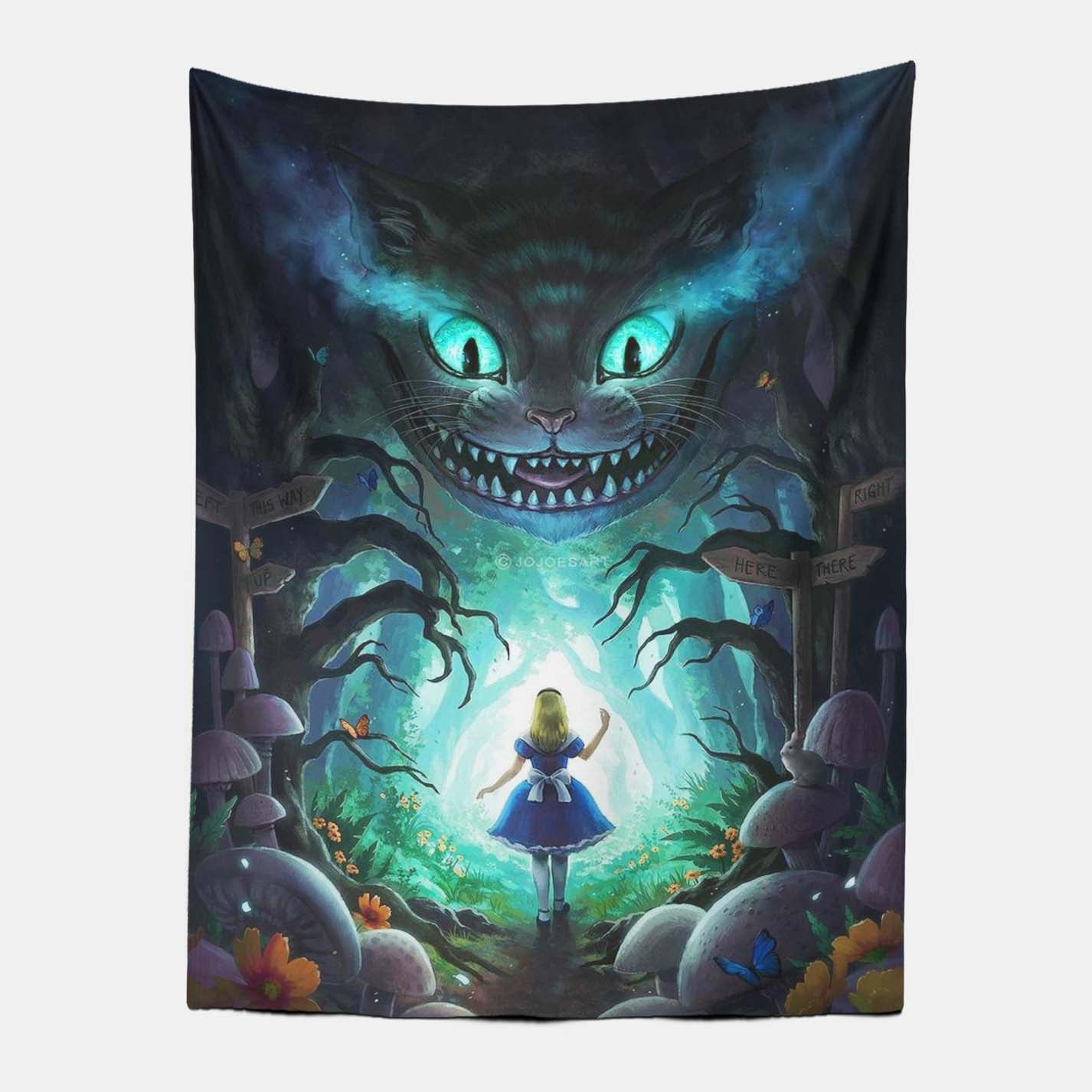 Alice and Cat Tapestry-Taspetry-Wallarts Lab-100cm * 150cm-Monkey Ninja