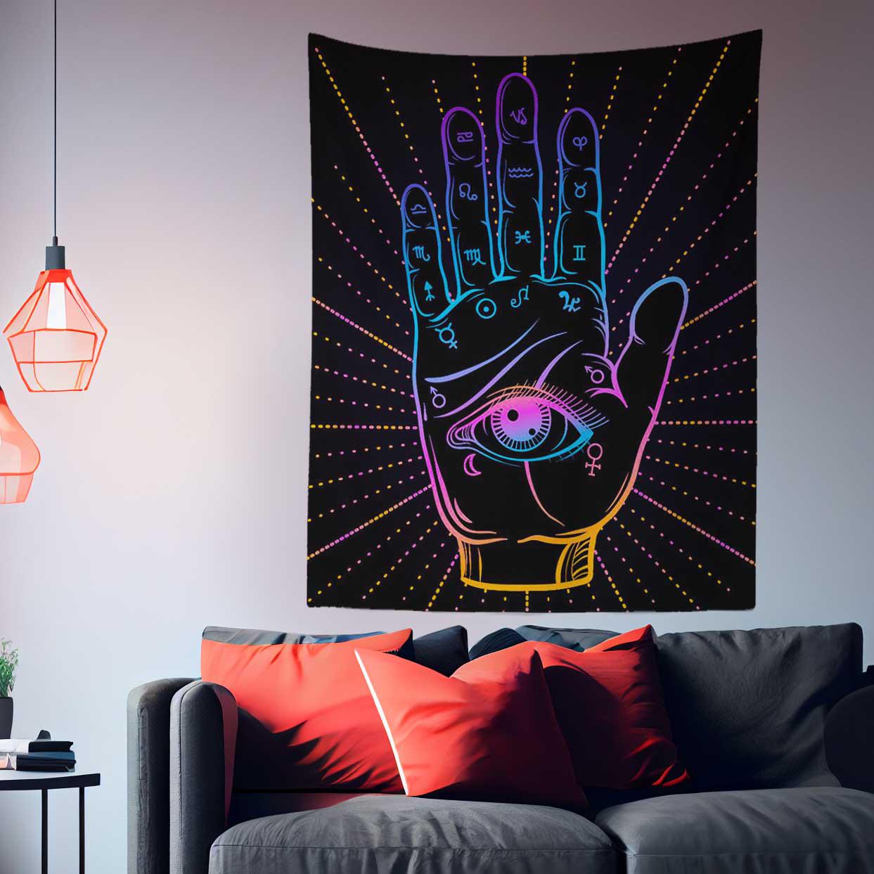 Fortune Teller Hand Tapestry-Taspetry-Wallarts Lab-100cm * 150cm-Monkey Ninja