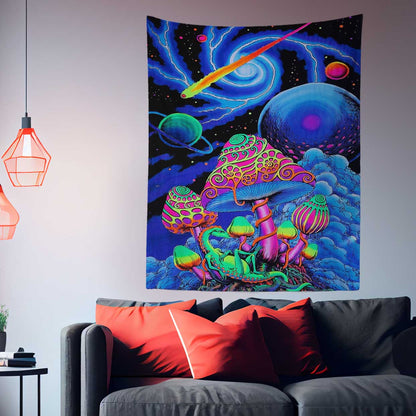 Trippy Mushroom Universe Tapestry-Taspetry-Wallarts Lab-100cm * 150cm-Monkey Ninja