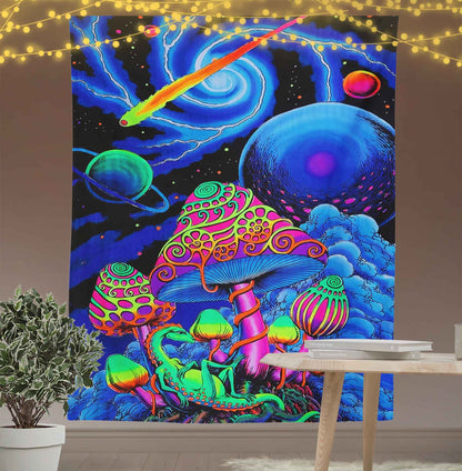 Trippy Mushroom Universe Tapestry-Taspetry-Wallarts Lab-100cm * 150cm-Monkey Ninja