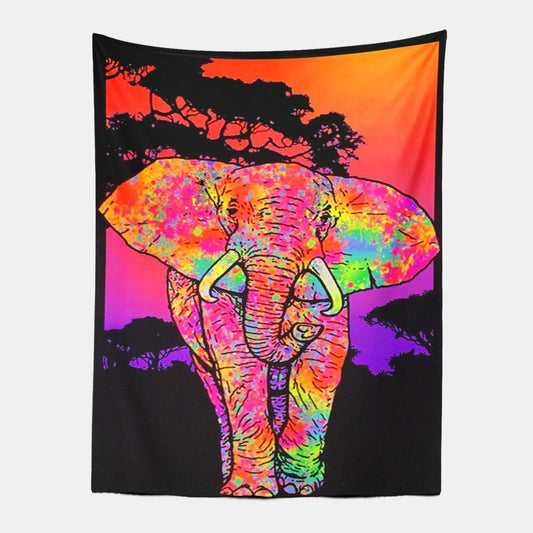 Glowing African Elephant Tapestry-Taspetry-Wallarts Lab-100cm * 150cm-Monkey Ninja