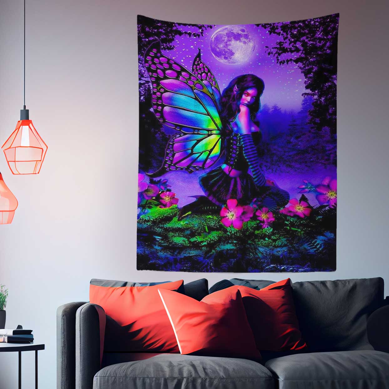 Full Moon Fairy Garden Tapestry-Taspetry-Wallarts Lab-100cm * 150cm-Monkey Ninja