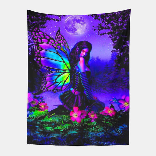 Full Moon Fairy Garden Tapestry-Taspetry-Wallarts Lab-100cm * 150cm-Monkey Ninja