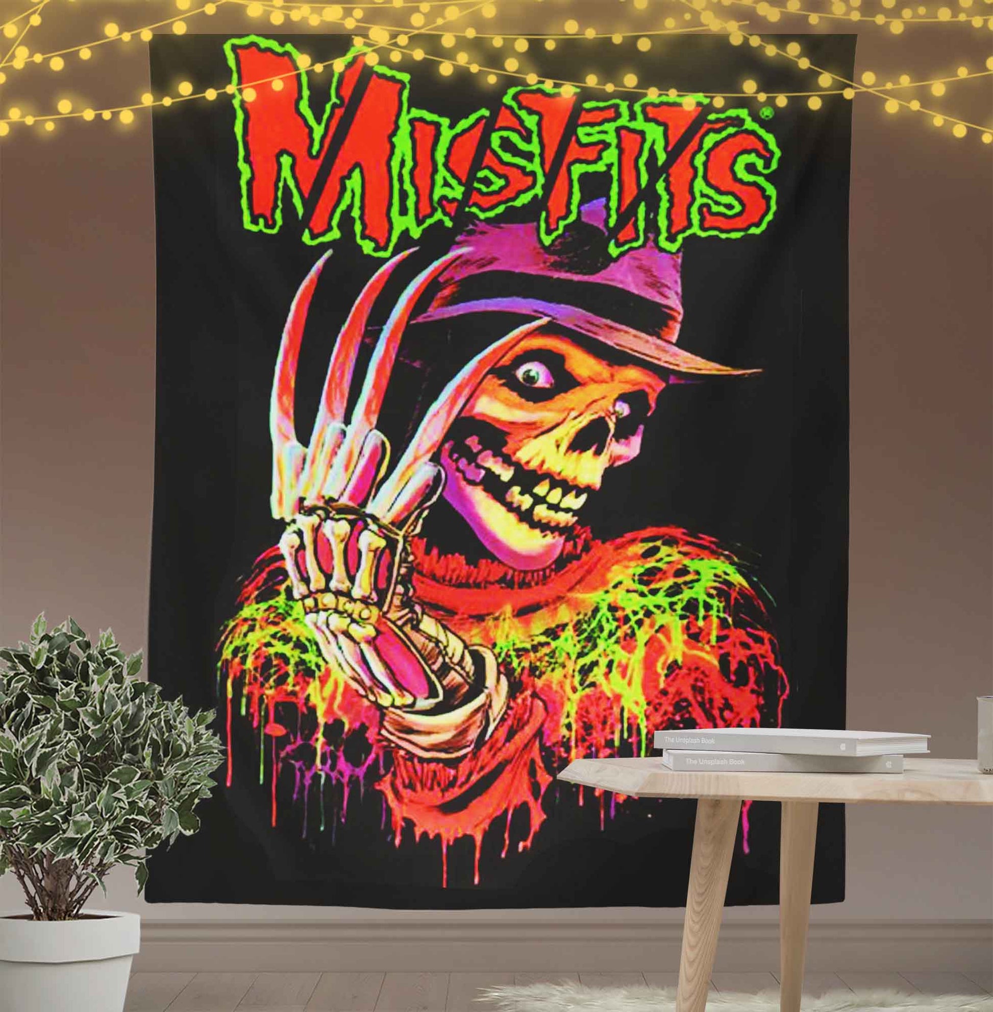 Misfits Nightmare Skeleton Wall Art Tapestry-Taspetry-Wallarts Lab-100cm * 150cm-Monkey Ninja