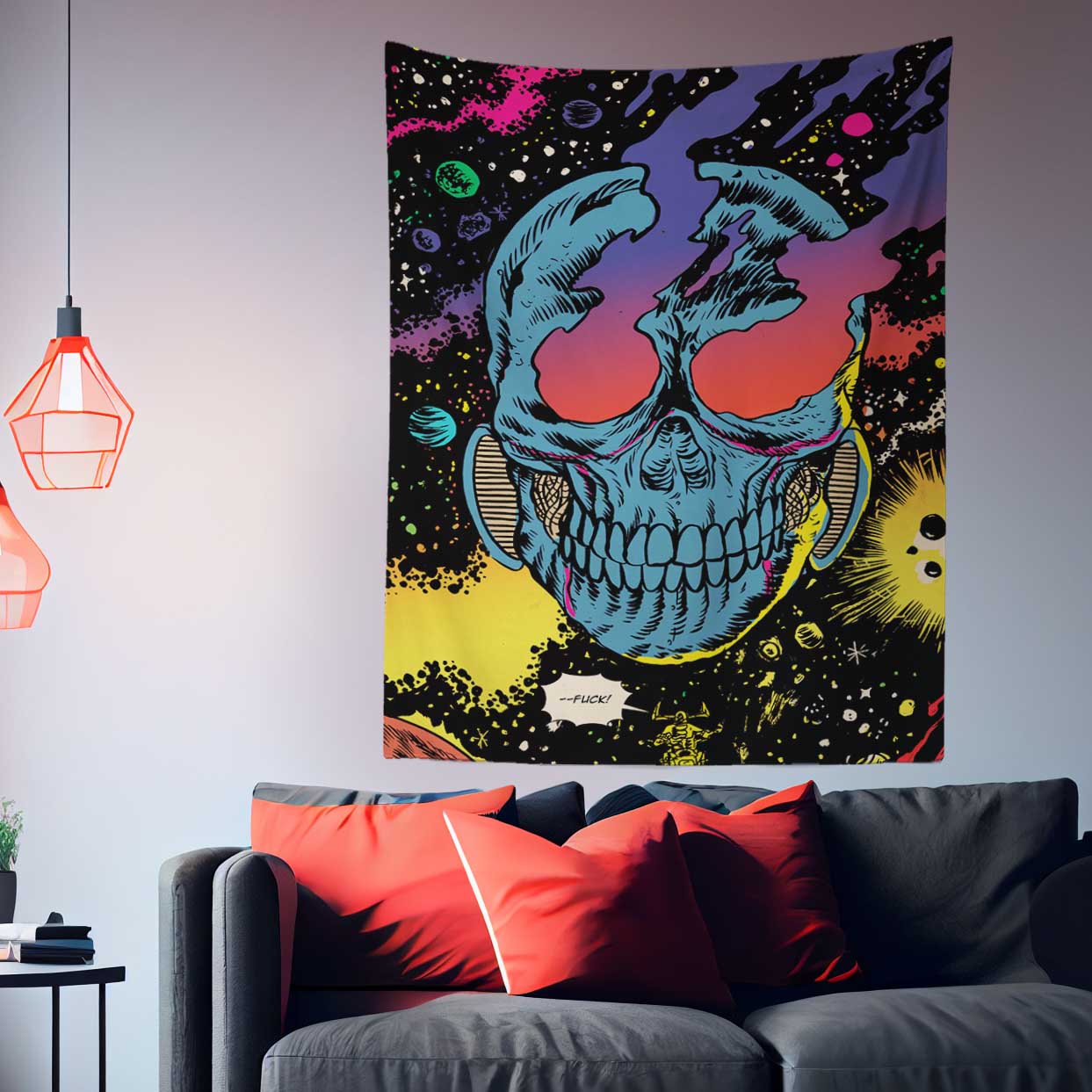 Skull Space Wall Art Tapestry-Taspetry-Wallarts Lab-100cm * 150cm-Monkey Ninja