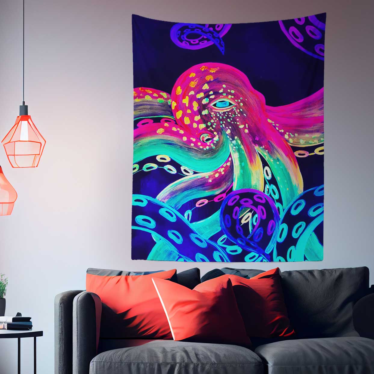 Psychedelic Octopus Wall Art Tapestry-Taspetry-Wallarts Lab-100cm * 150cm-Monkey Ninja