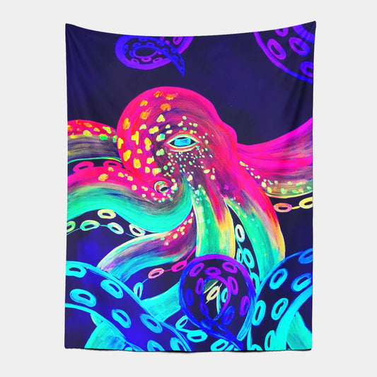 Psychedelic Octopus Wall Art Tapestry-Taspetry-Wallarts Lab-100cm * 150cm-Monkey Ninja