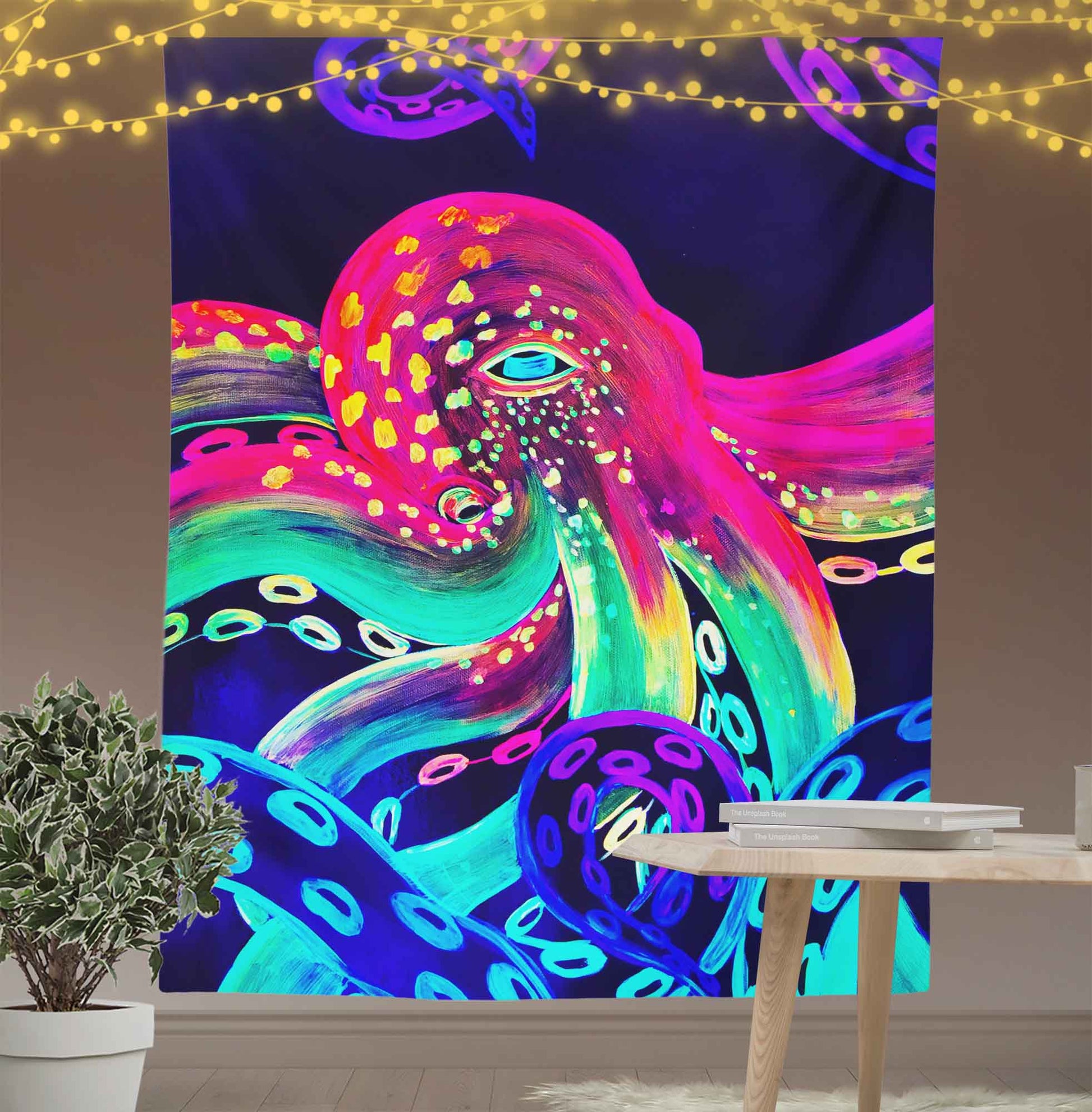 Psychedelic Octopus Wall Art Tapestry-Taspetry-Wallarts Lab-100cm * 150cm-Monkey Ninja