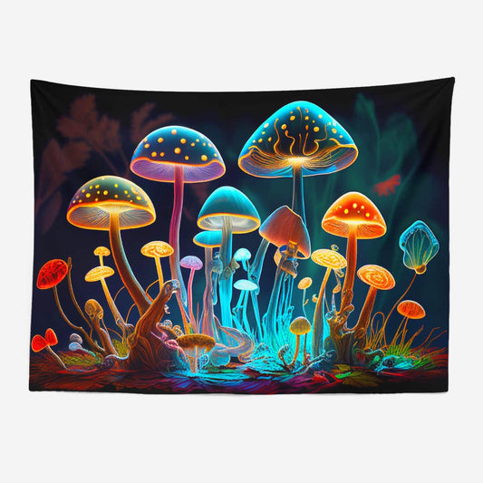 Psychedelic Mushroom Forest Tapestry-Taspetry-Wallarts Lab-100cm * 150cm-Monkey Ninja