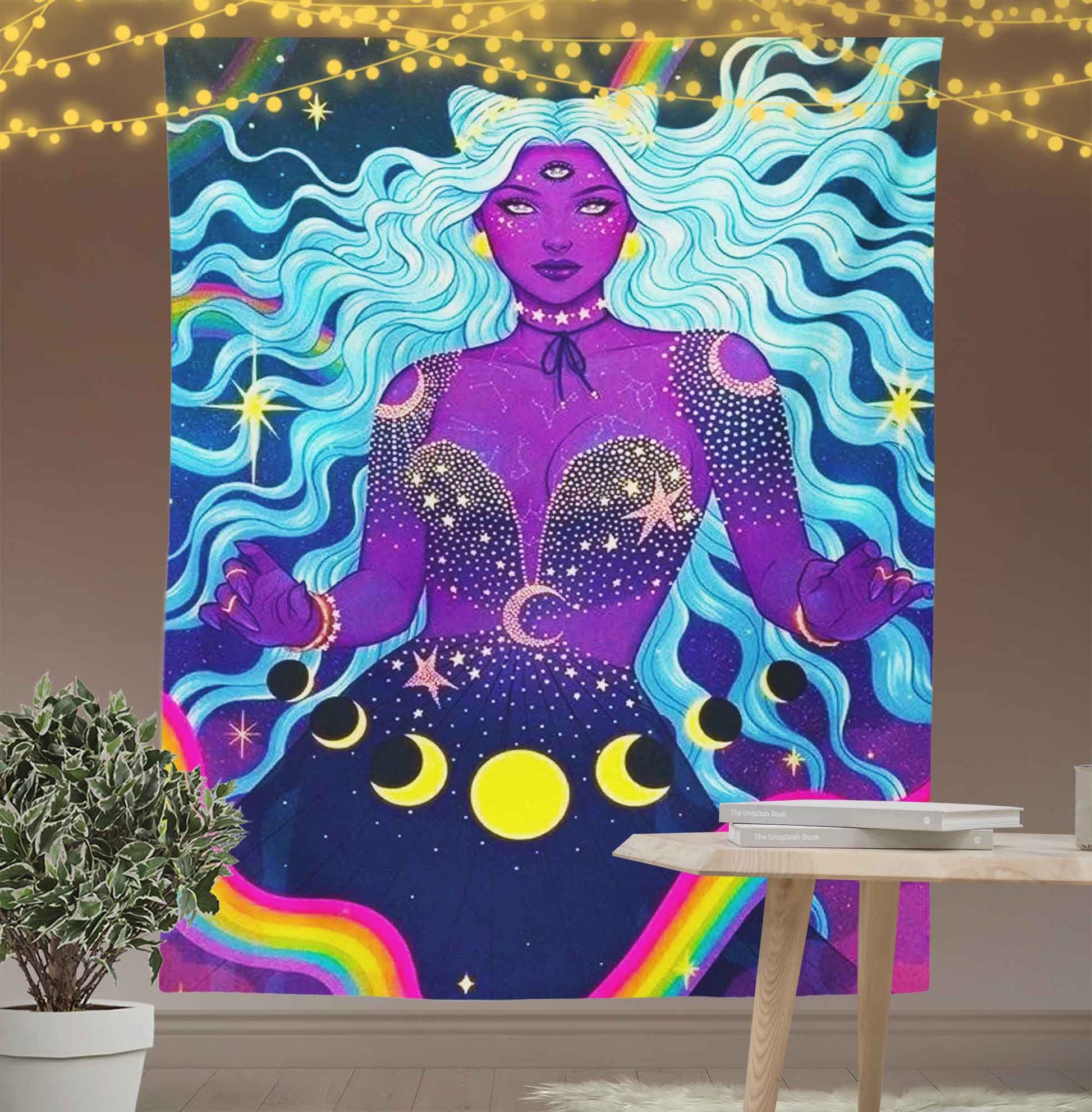 Goddess of the Moon Tapestry-Taspetry-Wallarts Lab-100cm * 150cm-Monkey Ninja