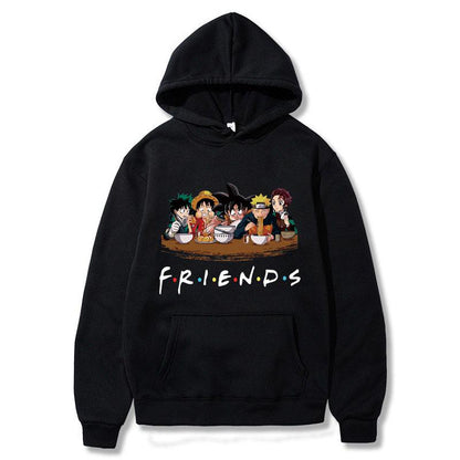 FRIENDS Hoodie-Clothing-Monkey Ninja-Black-XS-Monkey Ninja