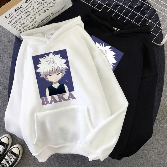 Hunter X Hunter Killua Baka Hoodie-Clothing-Monkey Ninja-White-S-Monkey Ninja