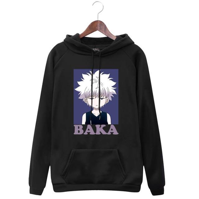 Hunter X Hunter Killua Baka Hoodie-Clothing-Monkey Ninja-Black-S-Monkey Ninja