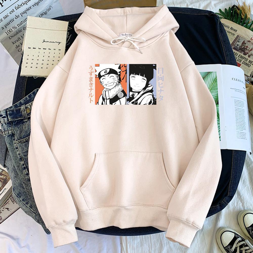 Naruto Hinata Hoodie-Clothing-Monkey Ninja-Beige-S-Monkey Ninja