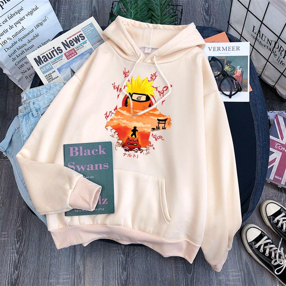 Naruto Uzumaki Hoodie-Clothing-Monkey Ninja-Beige-S-Monkey Ninja