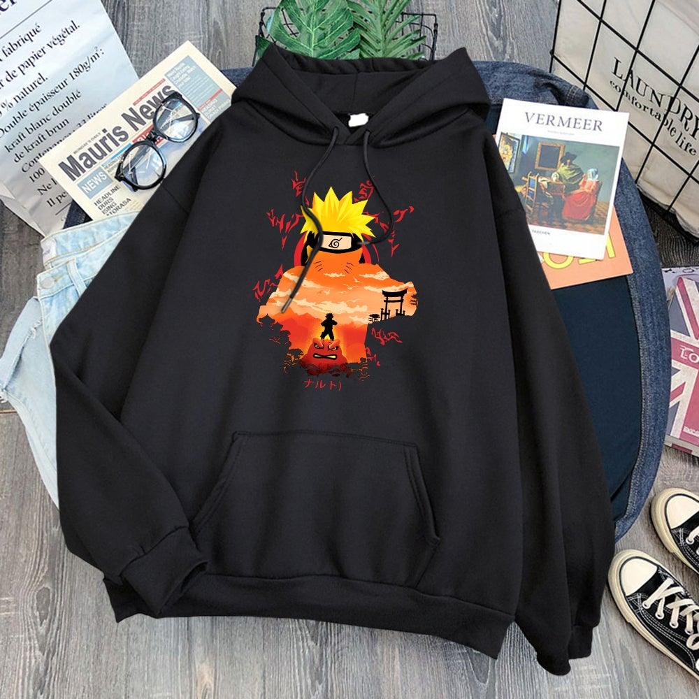 Naruto Uzumaki Hoodie-Clothing-Monkey Ninja-Black-S-Monkey Ninja