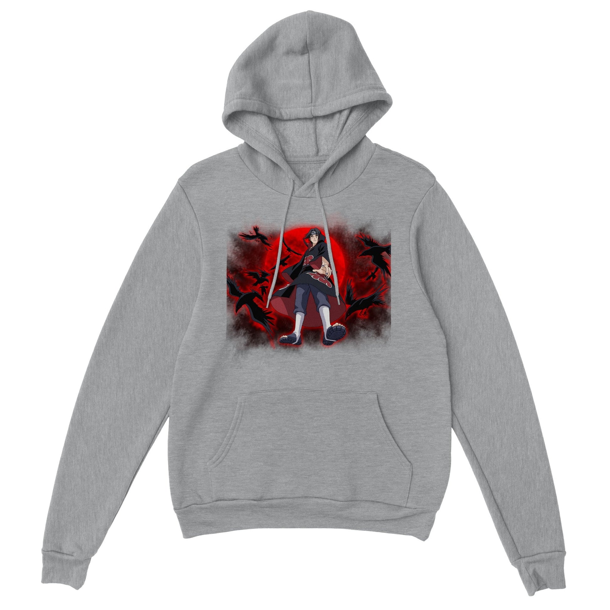 Naruto | Itachi Uchiha | Anime Hoodie (Unisex)-Hoodie-Monkey Ninja-Grey-S-Monkey Ninja