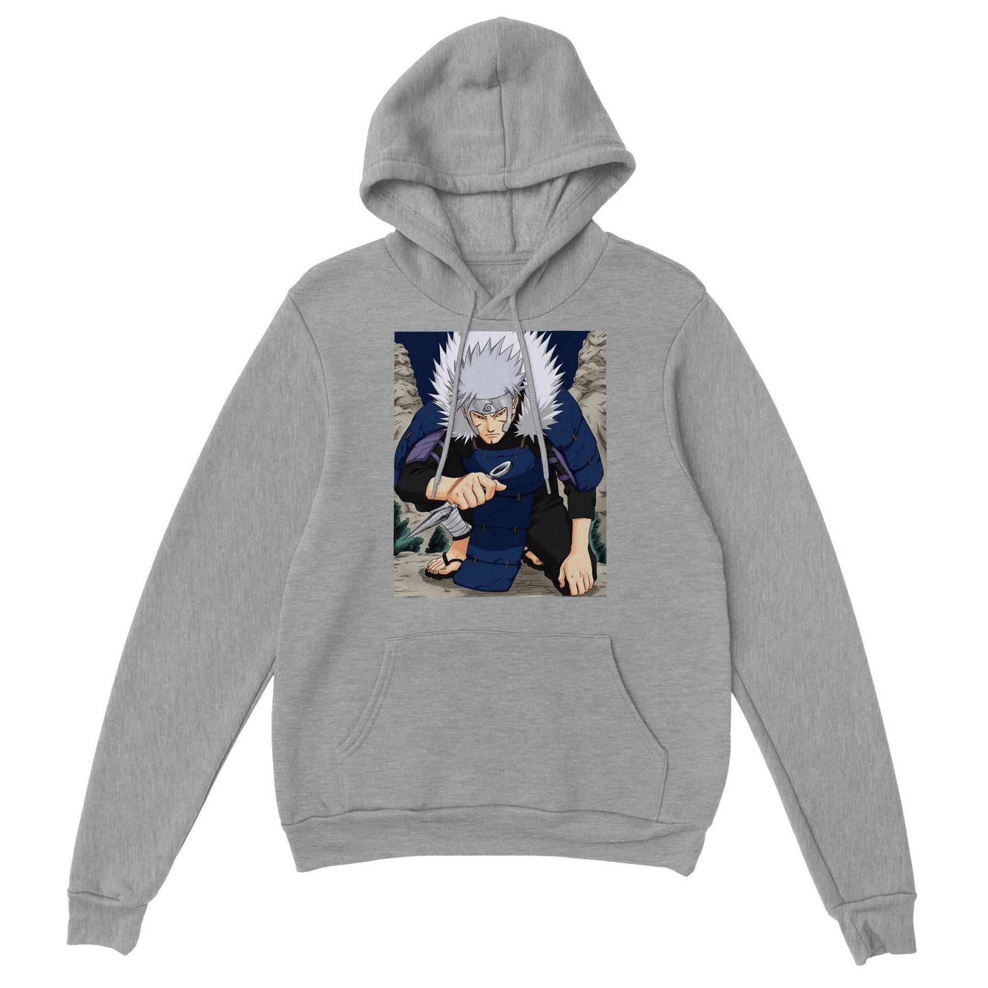 Naruto | Tobirama Senju | Anime Hoodie (Unisex)-Hoodie-Monkey Ninja-Grey-S-Monkey Ninja