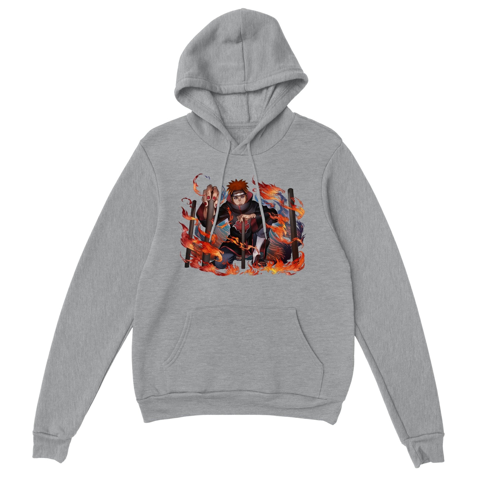 Naruto | Pain | Anime Hoodie (Unisex)-Hoodie-Monkey Ninja-Grey-S-Monkey Ninja