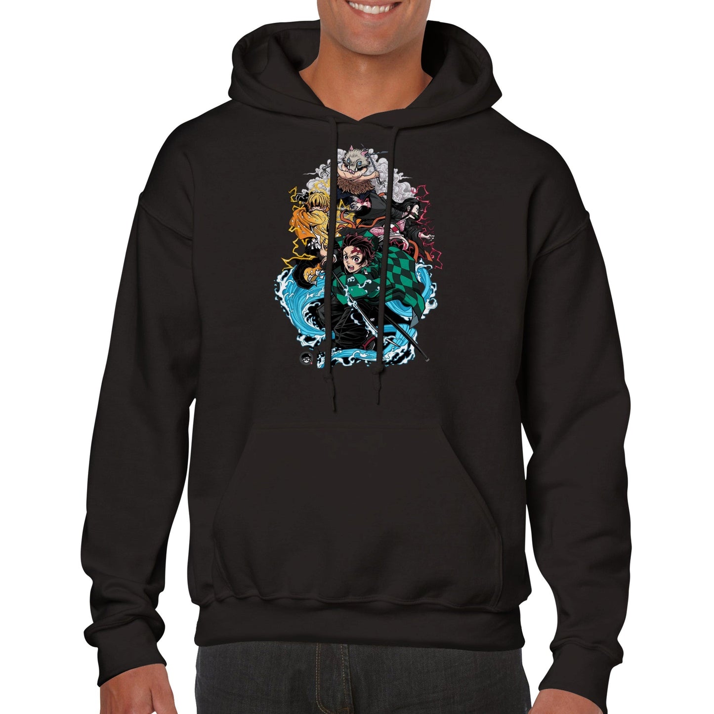 Demon Slayer | Tanjiro | Anime Hoodie (Unisex)-Hoodie-Monkey Ninja-Black-S-Monkey Ninja