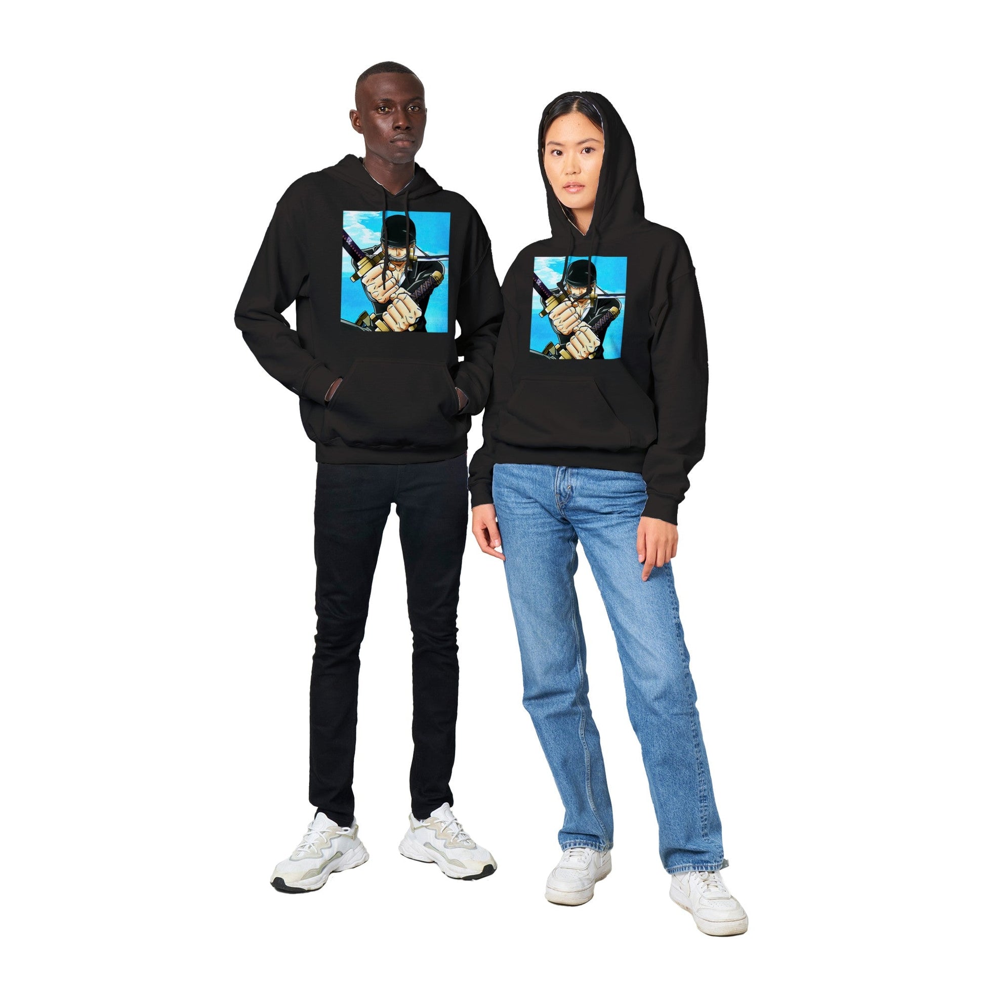 One Piece | Zoro | Anime Hoodie (Unisex)-Hoodie-Monkey Ninja-Black-S-Monkey Ninja