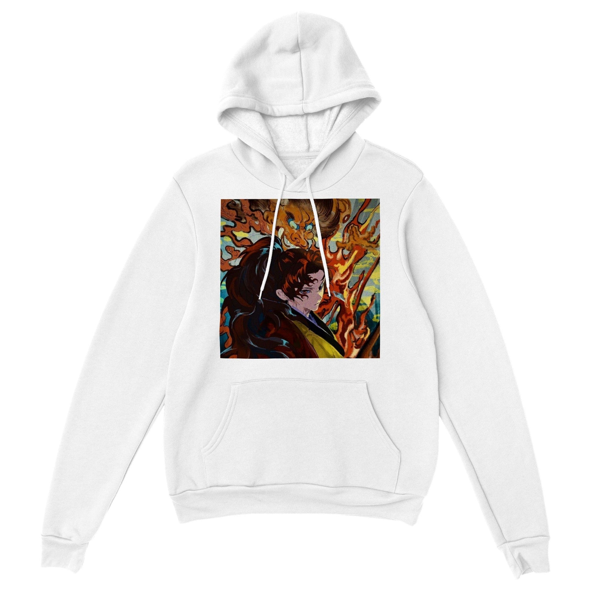 Demon Slayer | Yoriichi | Anime Hoodie (Unisex)-Hoodie-Monkey Ninja-White-S-Monkey Ninja