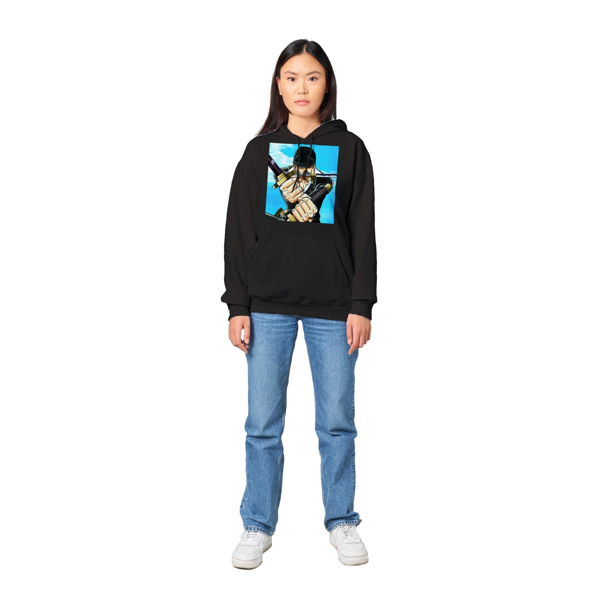 One Piece | Zoro | Anime Hoodie (Unisex)-Hoodie-Monkey Ninja-Black-S-Monkey Ninja