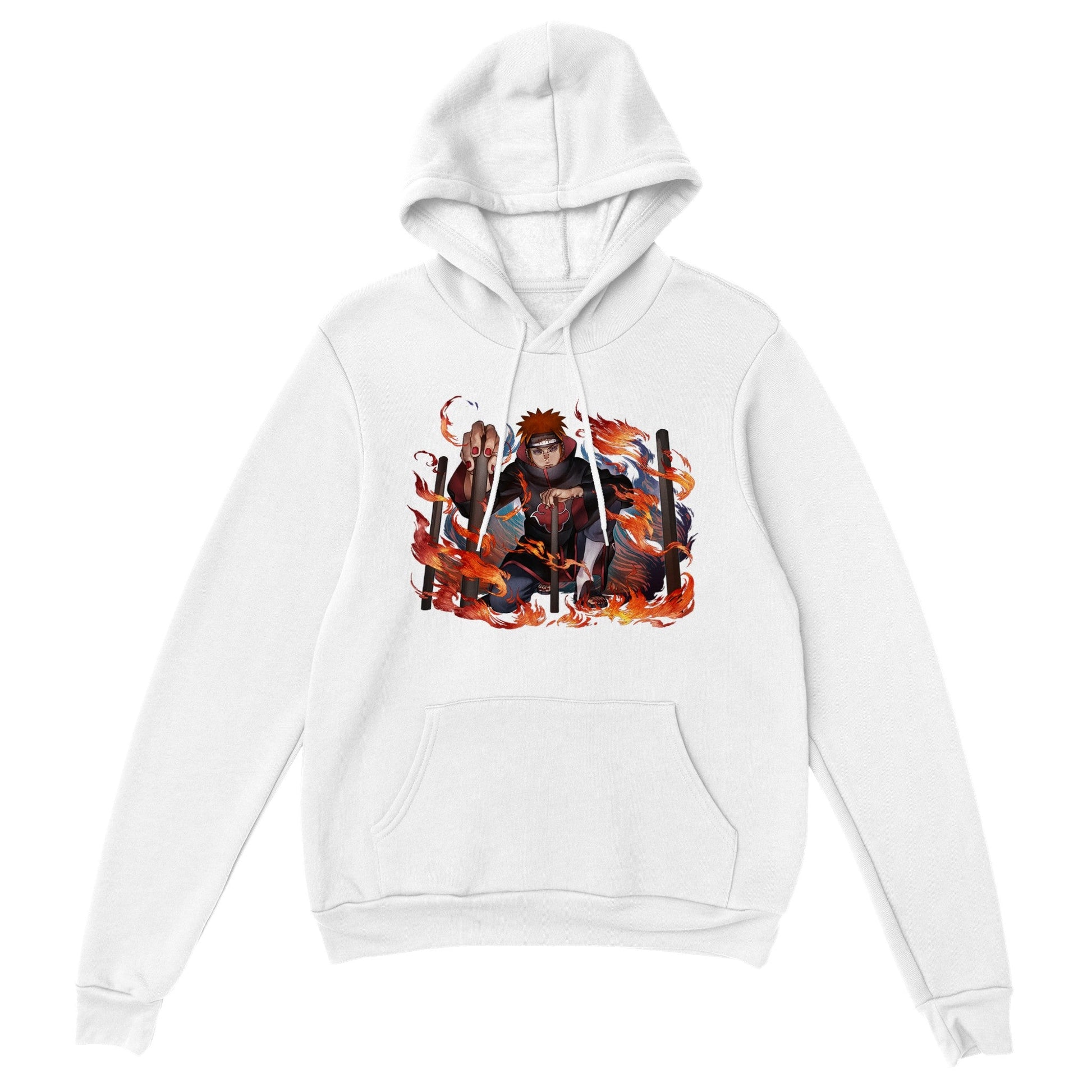 Naruto | Pain | Anime Hoodie (Unisex)-Hoodie-Monkey Ninja-White-S-Monkey Ninja