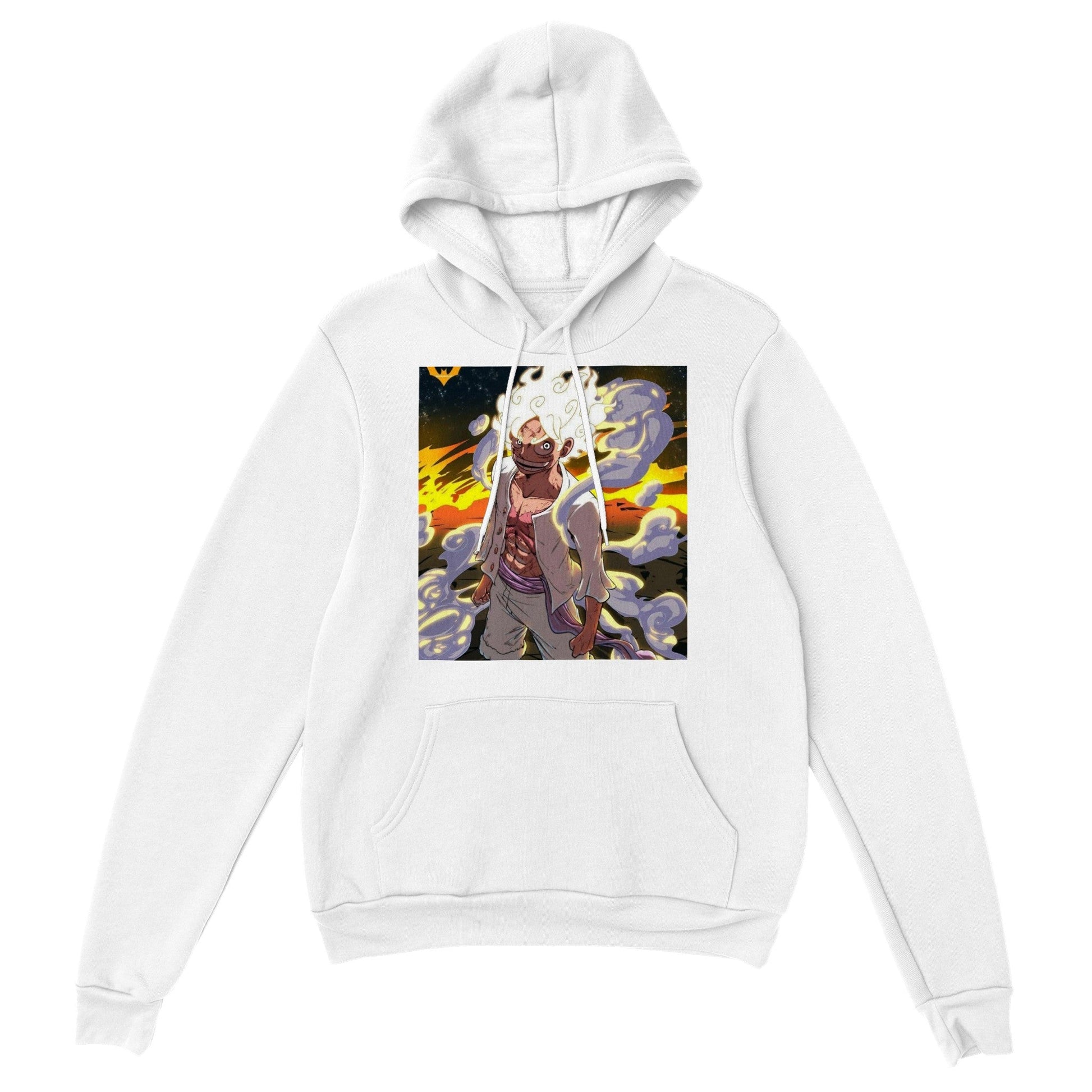 One Piece | Luffy Gear 5 | Anime Hoodie (Unisex)-Hoodie-Monkey Ninja-White-S-Monkey Ninja